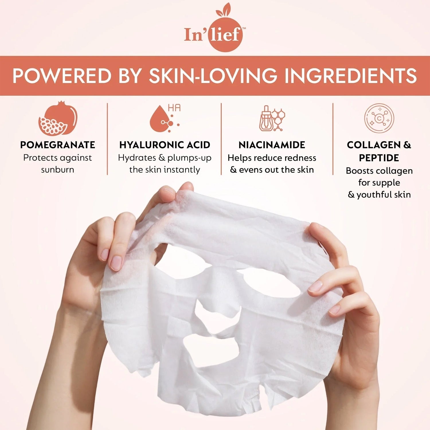 In’lief Niacinamide 1% Hydrating & Calming Facial Sheet Mask (1 Pc) In’lief Niacinamide 1% Hydrating & Calming Facial Sheet Mask (1 Pc)